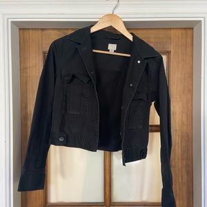 Target black cargo crop jacket
